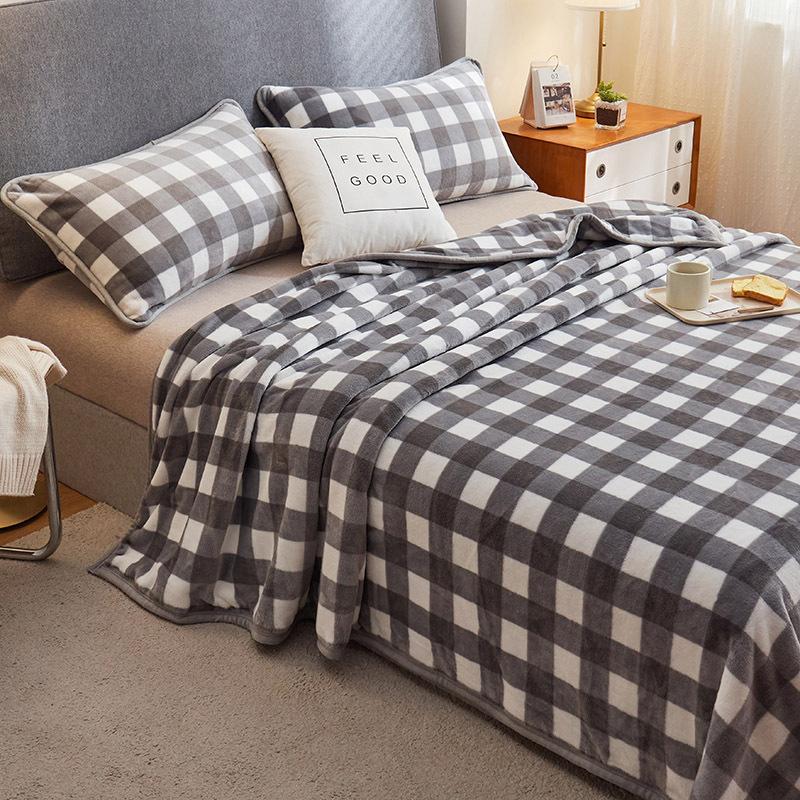 New milk fleece sheets single piece spring fleece thickened flannel coral fleece dormitory single quilt single plush blanket
