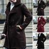 Men's Thickened Faux Suede Jacket  Winter Warm Casual Outwear
