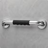 NonSlip Grab Bar with Silicone Grip | Ergonomic Finger Grooves, Polished Stainless Steel, Washroom