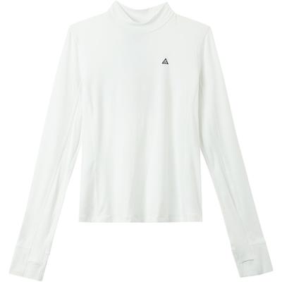 ACG Series Goat Rocks Dri-FIT ADV Solid Color Half High Neck Casual Sun Protection Quick Dry Long Sleeve T-Shirt Women Tops FN1964-121