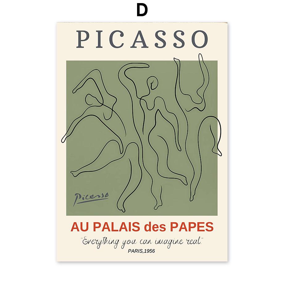 

Матисс Баухауз Пикассо абстрактная картина на холстегалерея набор выставочные настенные художественные постеры печатает картины для декора гостиной 60x80cm No Framed