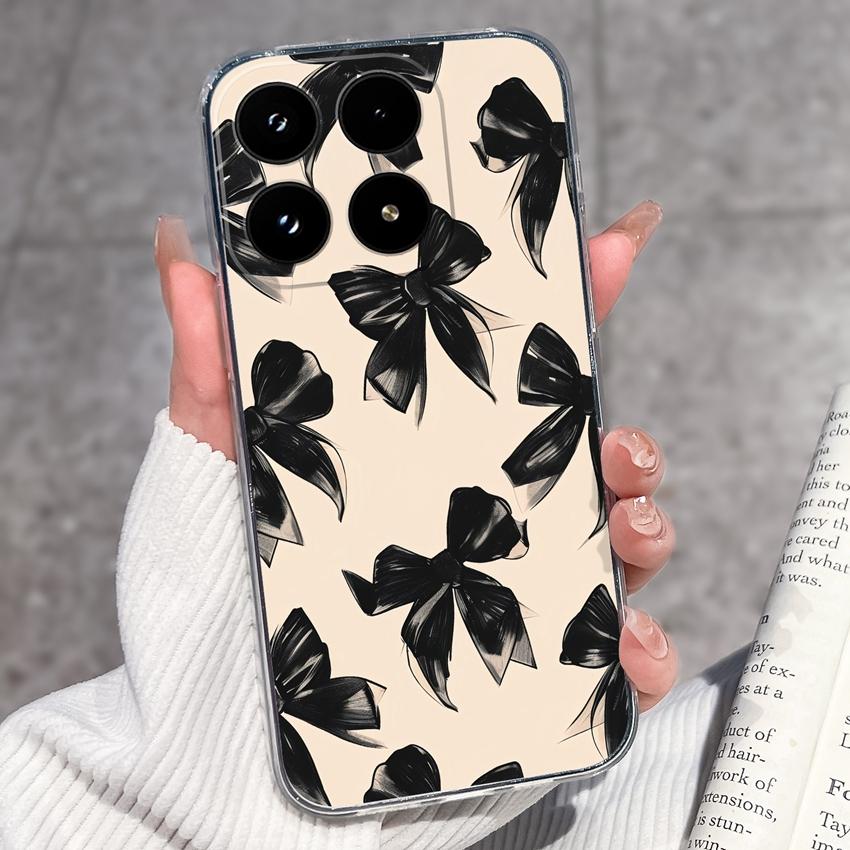 For Xiaomi 17 Mi 11T 11 10T 10 Pro 10S Phone Cover Sleeping Beauty Pattern Black TPU Soft Silicone Shockproof Protective Casing For Xiaomi Bumper Case