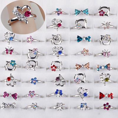 20ks Miešané šperky Krištáľové prstene Detské prstene Detské prstene