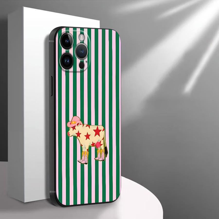 Phone Case for Apple iPhone 17 Pro Max Air 13 11 17e 14 XR XS MAX 15 Pro 7 8 16 12 Funda Phone Cover Creative Cartoon Animals
