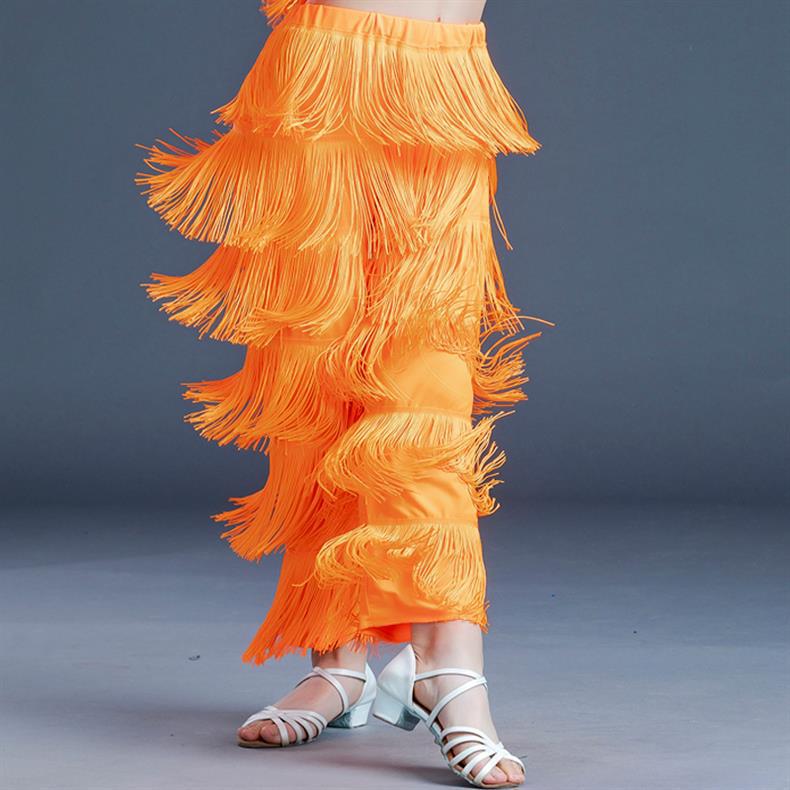Adult & Children's Latin Dance Fringe Pants for Competition & Practice