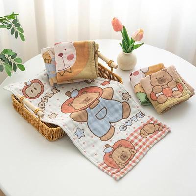 New Style Three-Layer Gauze Cotton Towel for Children - Absorbent Large Towel for Kindergarten Use
