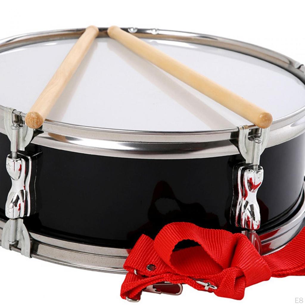 13 Inch Snare Drum Musical Drums with Drumsticks, Educational Toys, Light Percussion Instrument,