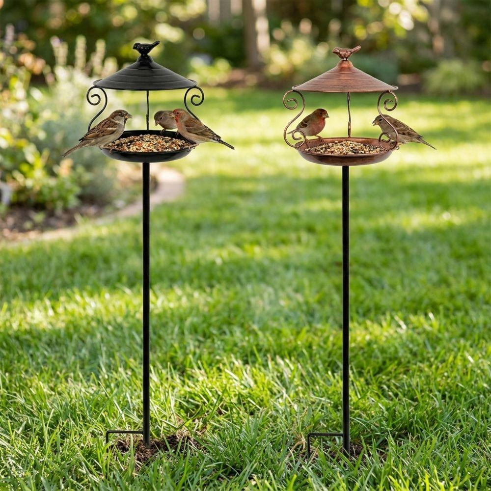 Large Capacity Standing Bird Feeder Weatherproof Hummingbird Feeder Wild Feeding Station Patio