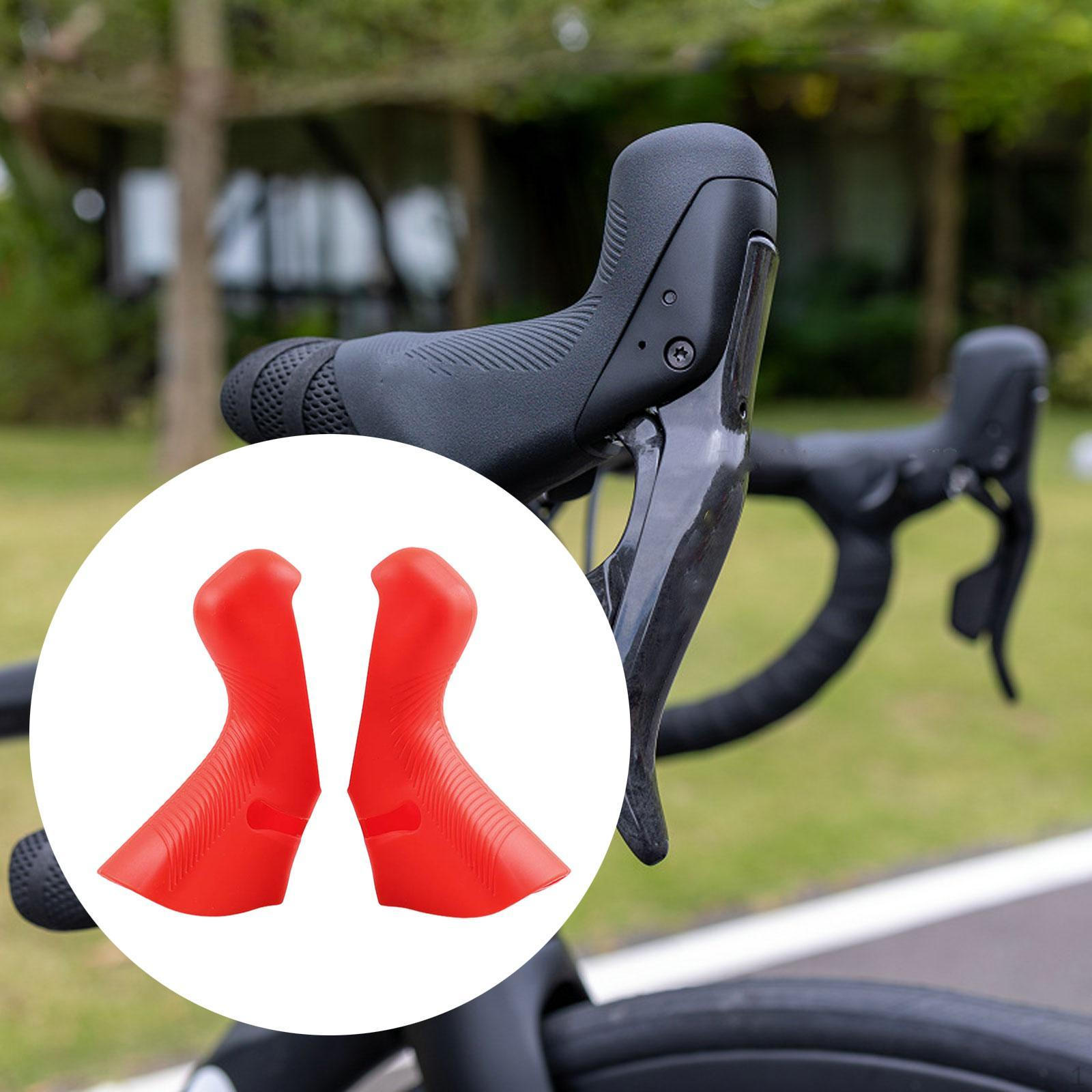1 пара чехлов для велосипедных тормозных ручек, чехлов для рычагов красный
