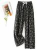 Breathable Sleepwear Ankle-Length Pants Thin Loungewear Home Pajama Pants Sleeping Trousers Spring