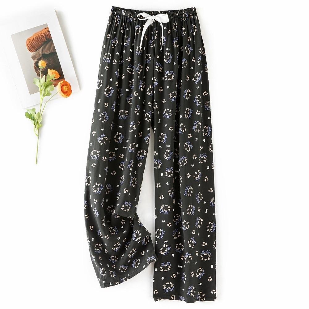 Breathable Sleepwear Ankle-Length Pants Thin Loungewear Home Pajama Pants Sleeping Trousers Spring