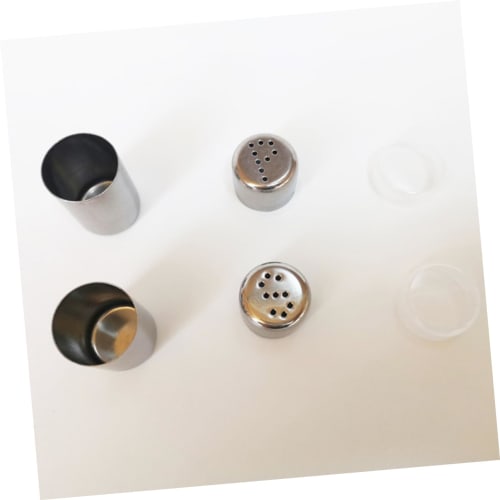 Alipis Stainless Steel Condiment Containers, Compact Salt and Pepper Shakers with Wear-Resistant Airtight Lids for Home and Outdoor Use, Set of 2