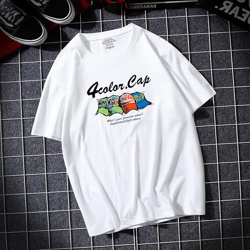 S-6XL Large Size Mens Short Sleeves T-shirt 100% Cotton Round Neck Casual Tee