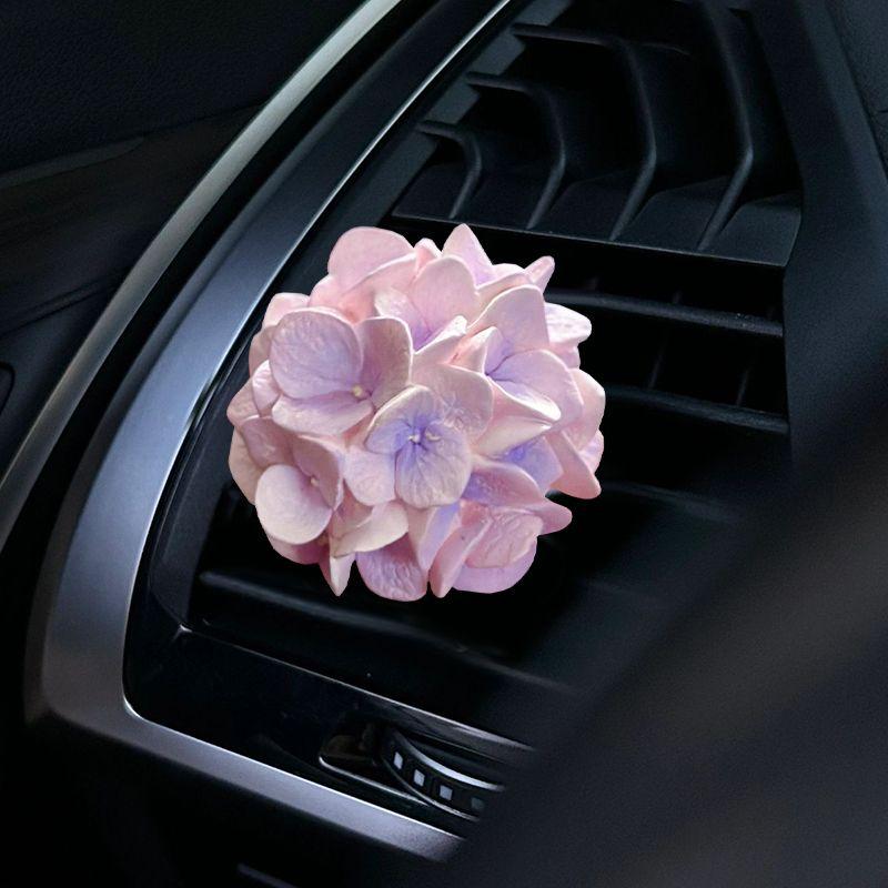 Air Outlet Flower Aromatherapy Car Decoration Gardenia Tulip Rose Peach Blossom Car Perfume Fragrant Stone Pendant