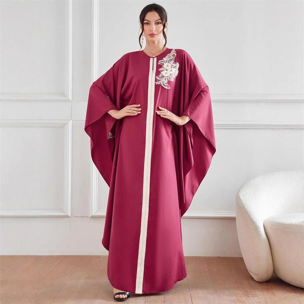 2025 Elegant Spring/Summer Long Robe Dress for Middle Eastern Muslim Women