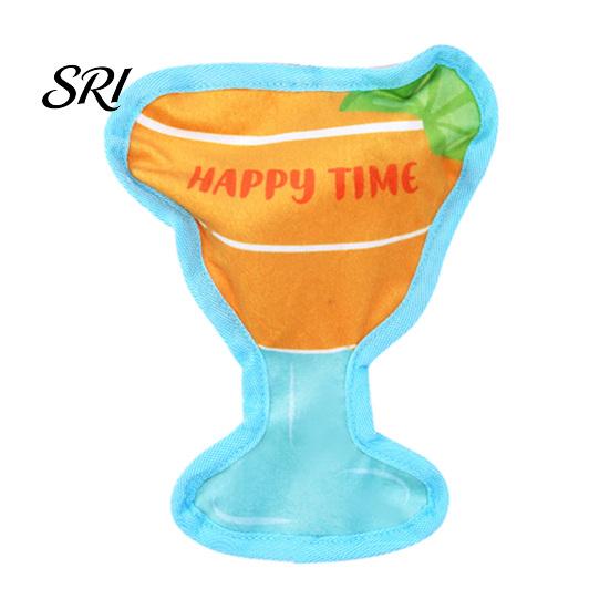 Pet Toy For Aggressive Chewers Interactive Toys Thickened Oxford Cloth Bite Resistant Squeaky Dog Chew Cute Food Shaped with Sound Shapes Burger Pizza