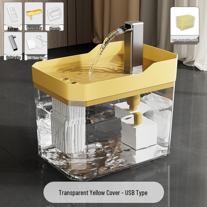 Smart Pet Water Dispenser: Large Capacity, Automatic Filtered Flow, USB-Powered Feeder Bowl for Cats
