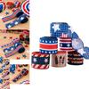 Vibrant Patriotic Independence Day Decoration American Ribbon Festive Banners In Red White And Blue