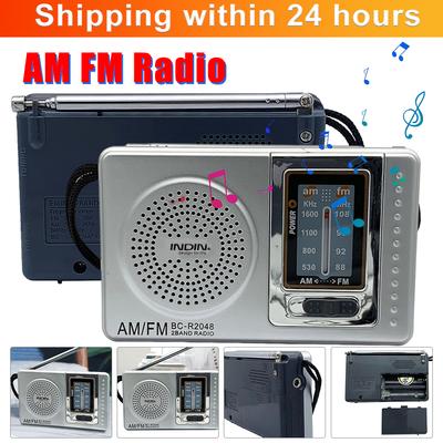FM AM Mini Radio Telescopic Antenna Dual Band Pocket Radio Player Battery Powered Emergency Hurricane Running Music Player Radio