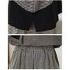 DIMANAF 2026 Plus Size Pants Suits Women Sets Suits Summer Vintage Loose Tops Shirts Long Pants Cotton Linen Casual Black