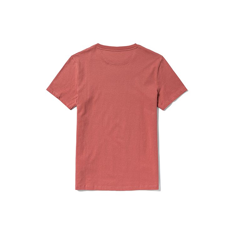 Timberland Casual Round Neck Embroidered Slim Fit Short Sleeve T-Shirt Men Tops Light-Pink-Mahogany A2EKJ-DJ1