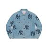X New York Yankees Denim Trucker Jacket 'Teal Black' Men's SUP-FW21-148