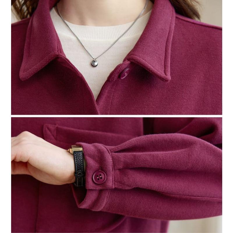 Spring Autumn Womens Hoodie Coat Loose Fit Korean Style Fashionable Belly Cover Cardigan Casual Top