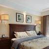 Simple Modern USB Port Charging Wall Lamp Hotel Bedroom Bedside Square Fabric Wall Sconce with Led Spotlight Rocker Switch