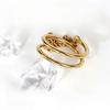 Double-layer Small Chain Ring, Titanium Steel Vacuum Plating Ring, High-end Niche Accessories for Women