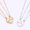 2Pcs/Set Fashion Couple Necklaces Elegant Women Hypoallergenic Heartbeat Jewelry