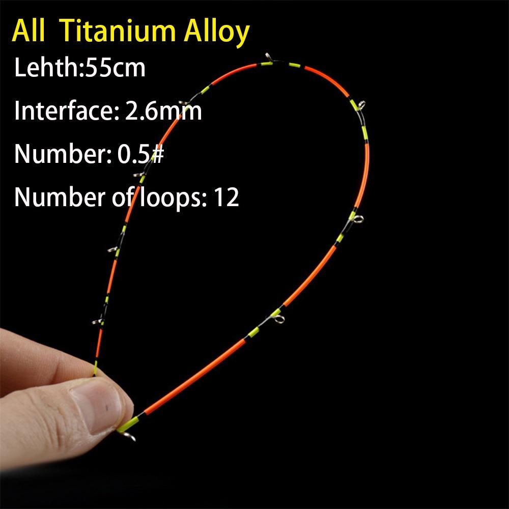 Fiberglass/Carbon Half-titanium Fishing Rod Tip Retractable Half/All Titanium Alloy Carbon Fiber Spinning Portable