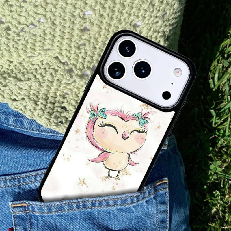 Fashion Cartoon Owl Phone Case Cover Compatible with for IPhone 17air 16e 15 14 13 12 11Pro Max 17 Air