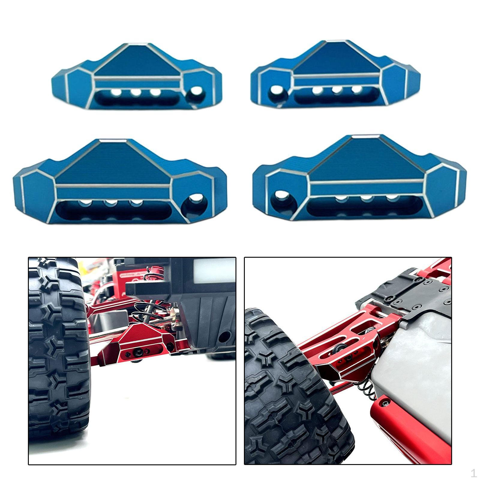 

4 Pieces RC Front and Rear Shock Absorber Protector Upgrades Kits Aluminum Alloy Spare Parts for синій