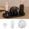 Stylish Vase Candlestick and Storage Jar Mould Multifunctional Candle Base Mould Unique Tabletop Decoration Making Mold