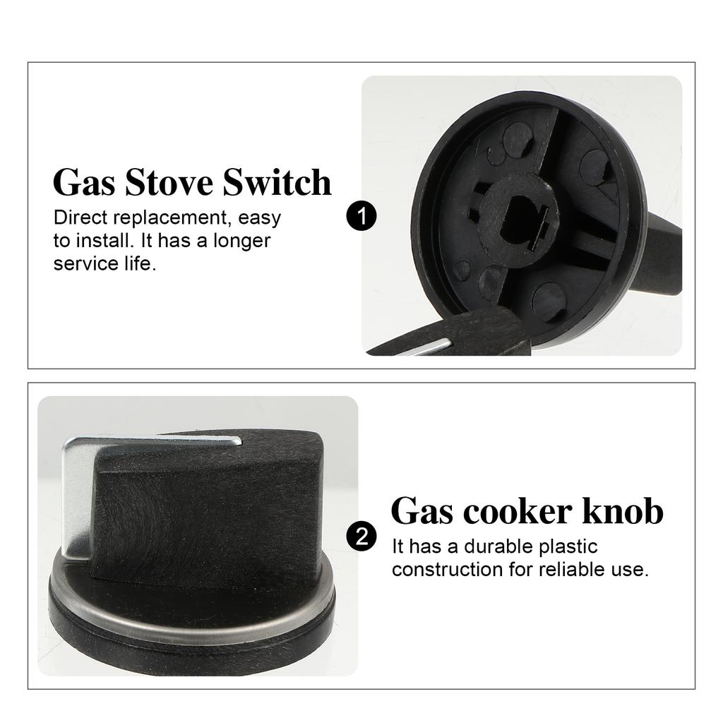 4 Pcs Stove Cooker Knobs Gas Stove Knob Replacement Ignition Buttons Cookware Parts Kitchen Gadgets Durable Fireproof Plastic