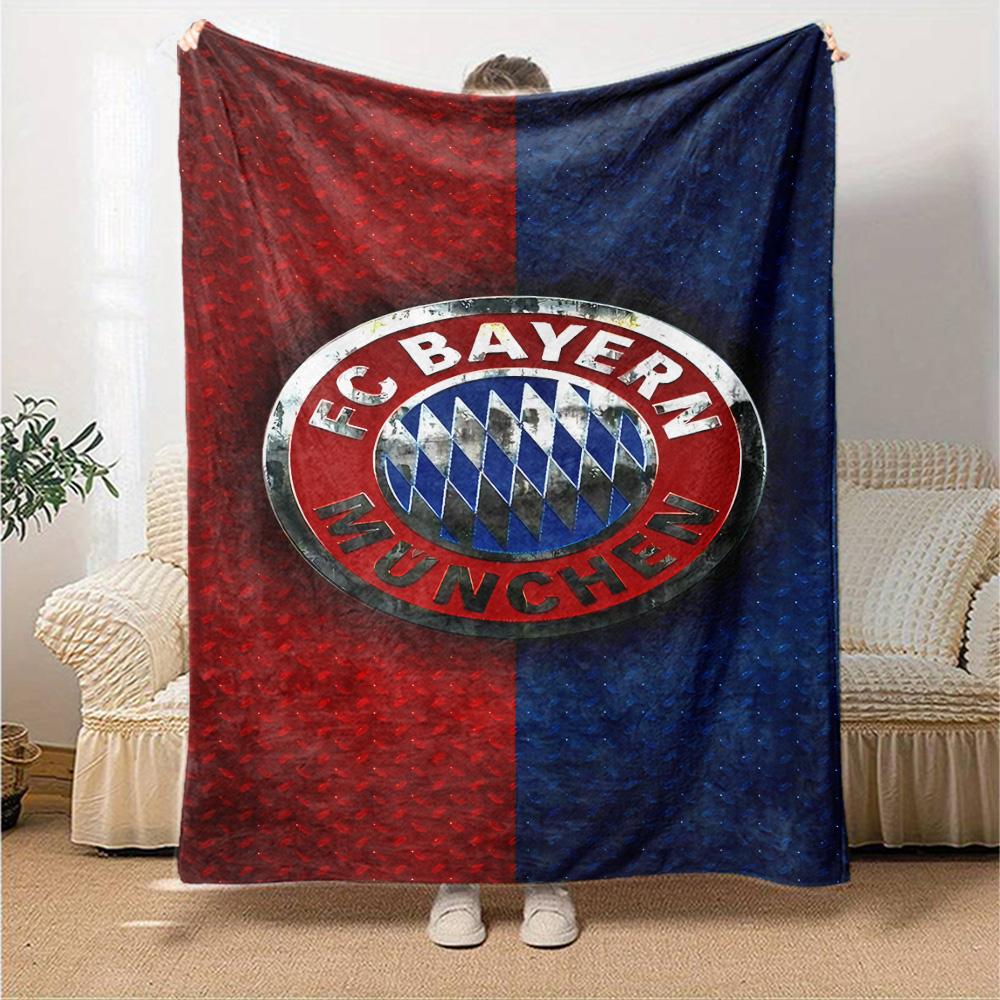 Bayern Munich Crest Blanket Warmthful Decor Perfect for Office Chair Bed Couch All-Season Use Modern Style Perfect Gift for Relatives and Friends