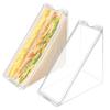 2 Pack Lunch Sandwich Box Clear Lunch Box with Lid Lunch Packing Box Sandwich Case Sandwich Bags Perfect for Work School