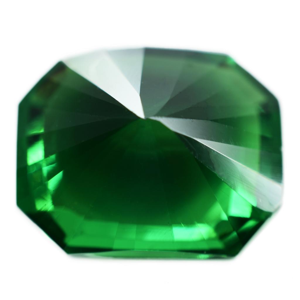 10 Ct AAA+ Natural Tsavorite Garnet Green CERTIFIED Emerald Cut Loose Gemstone