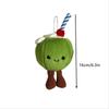 Summer Fun Coconut Plush Toy Keychain Cartoon Coconut Soft Stuffed Doll Pendant Car Key Ring Backpack Bag Decor Kid Gift