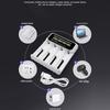 Intelligent 4 Bay Battery Charging For 3.7V 4.2V Cells Featuring Overcharge Protections Reverse Polarity Safety Accent