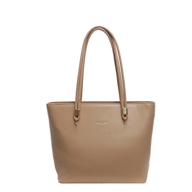 

Большая сумка женская весенне-летняя новая модная простая сумка-тоут большой вместимости модная сумка через плечо для通勤 хаки