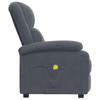 Massage Chair Dark Gray Velvet