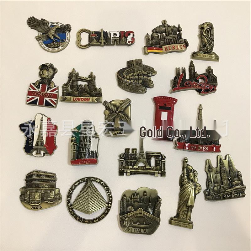 Eiffel Tower Metal Refrigerator Magnet & Bottle Opener Souvenir