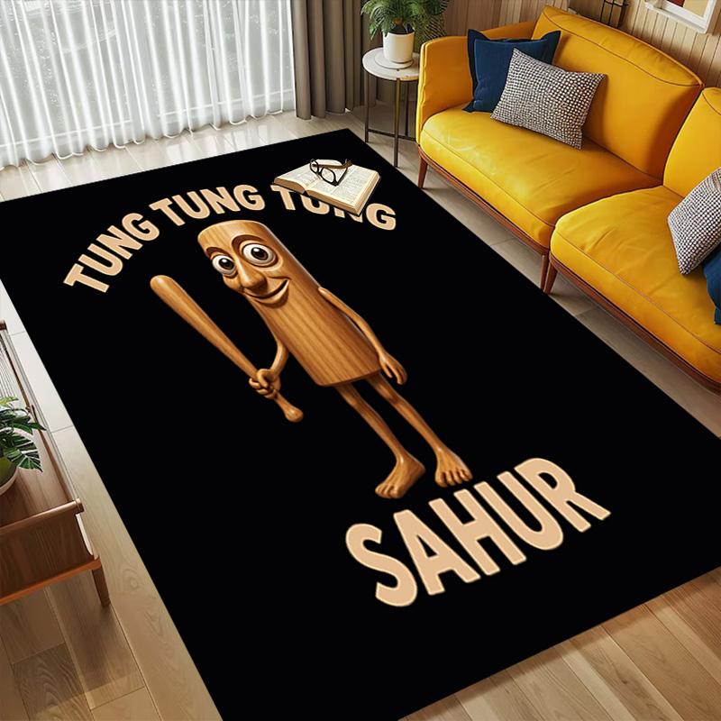 Wooden Stick Living Room Nonslip Area Rug Soft Carpet For Bedroom Game Playroom Sofa Office Home Decor Doormat Christmas Gift C92652