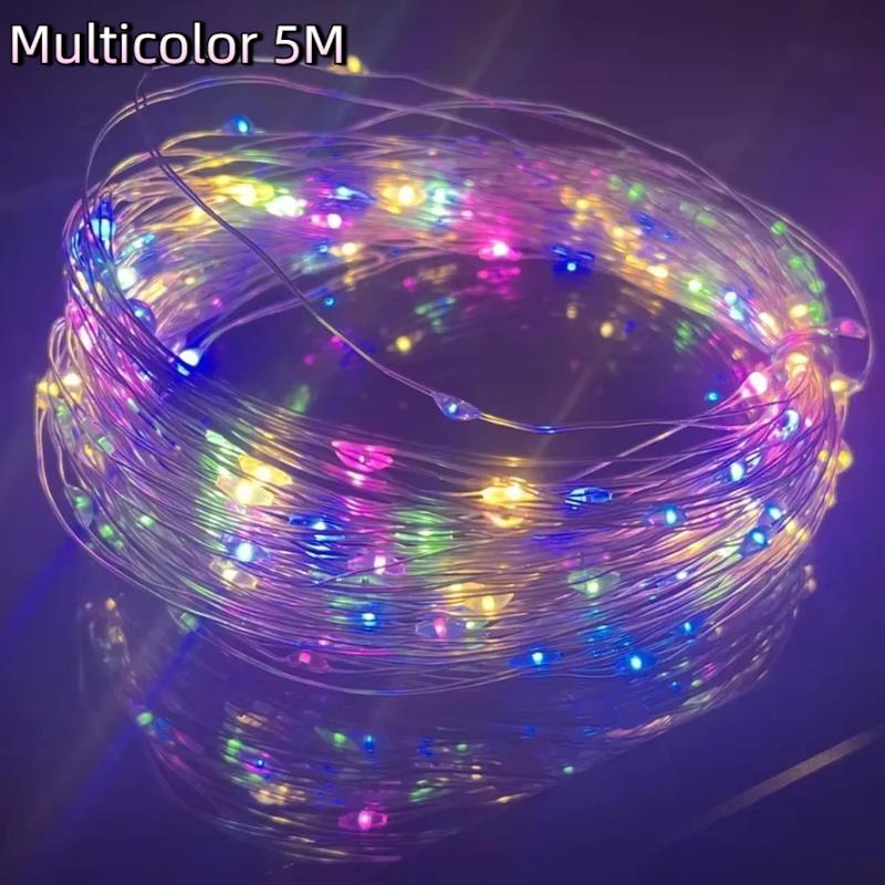 2M 5M 10M Battery Box LED Fairy String Lights Flexible Copper Wire for Christmas Wedding Anniversary Decor
