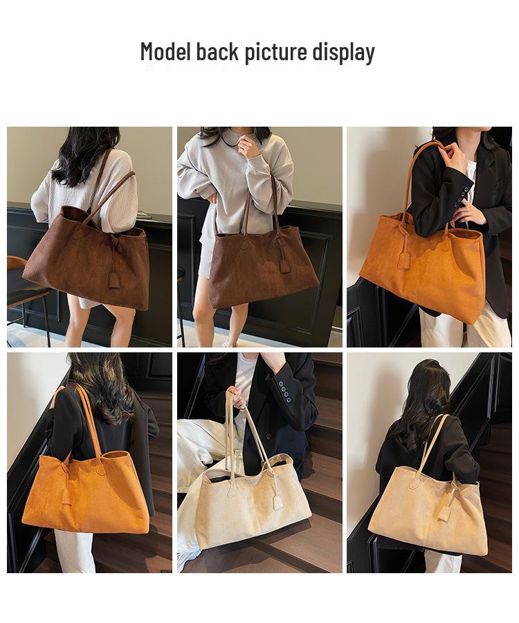 Bolsa de Ombro Versátil de Camurça Slouchy 2025 com Design de Nicho Quadrado