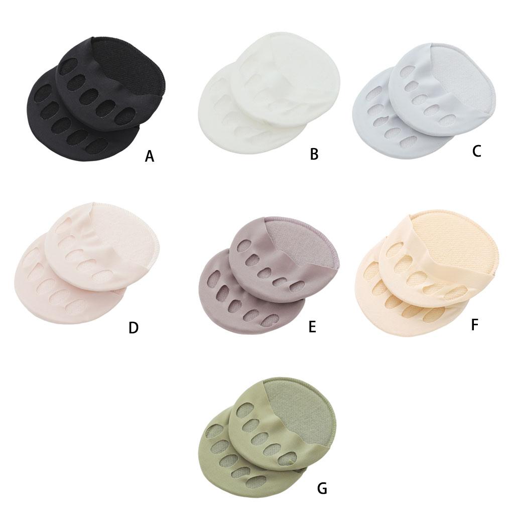 1 Pair Women Summer Cotton Forefoot Sock Girls Breathable Toe Pad Ladies Walking Reusable Toes Cushion Footwear