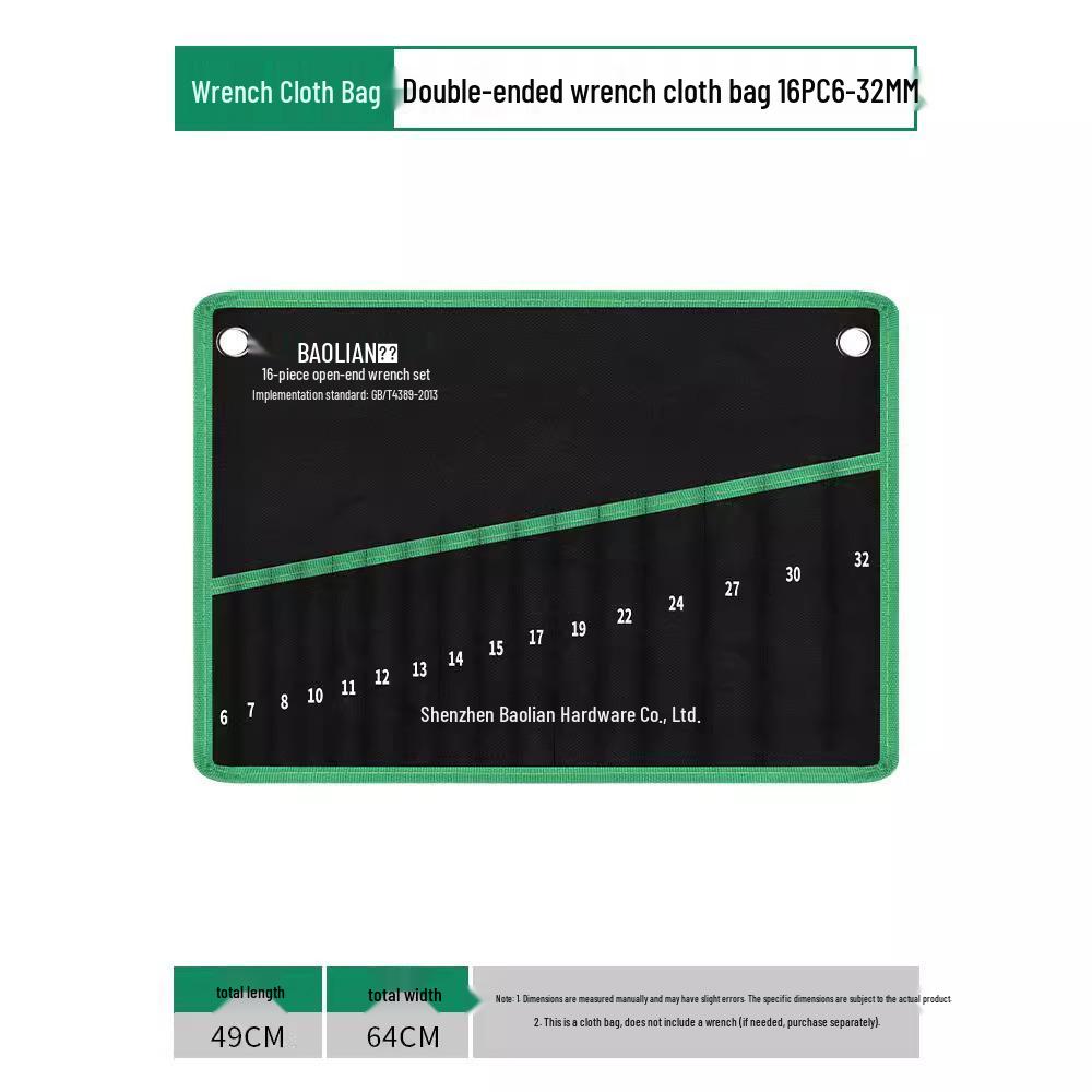 Baolian Multifunctional Tool Bag - Thickened Canvas Storage for Combination and Open-End Torx Wrenches