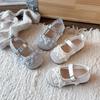 Girls' Mesh Weave Mary Jane Bow Shoes - Soft Sole for Spring/Summer