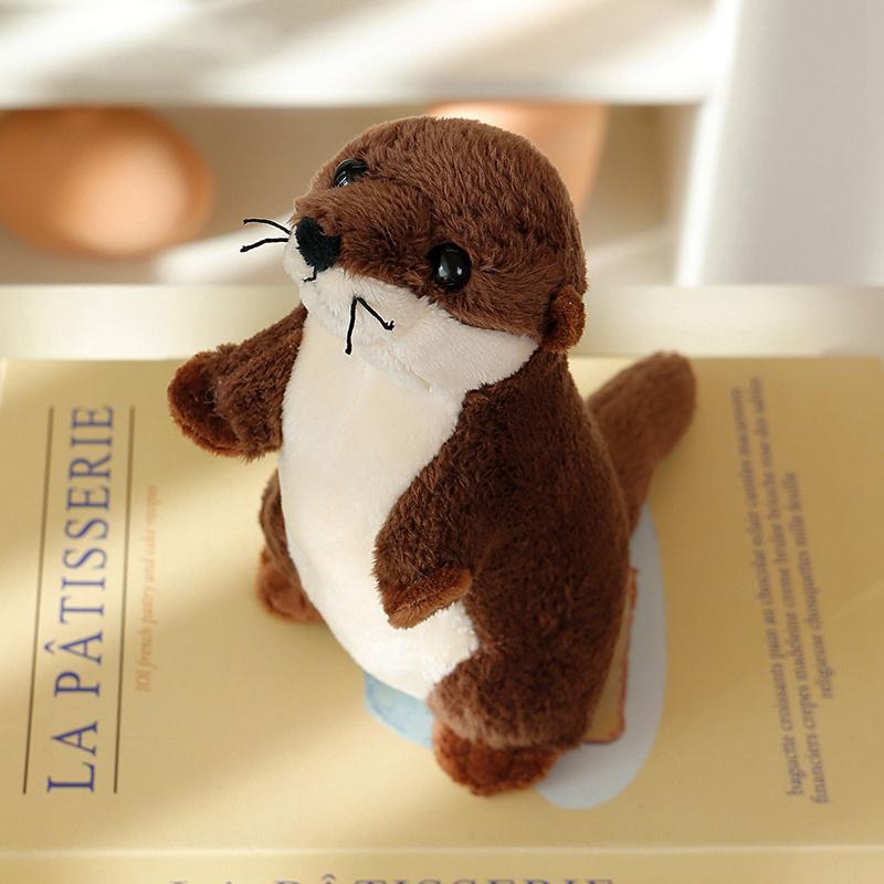 

17cm Imitation Otter Plush Toys Kawaii Lifelike Hairy Animals Stuffed Dolls Lovely Giant Otter Cartoon Plush Toy